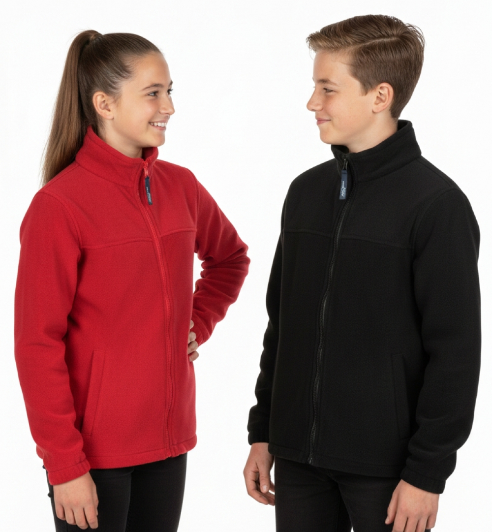 Kinder Fleecejacke North schwarz
